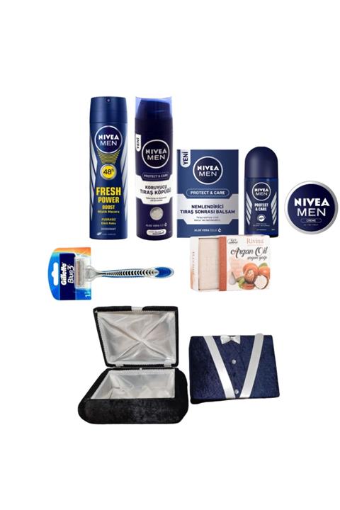 Nivea Damat Bohçası Seti 9 Parça Cilt Bakım Çeyiz Bohça Seti