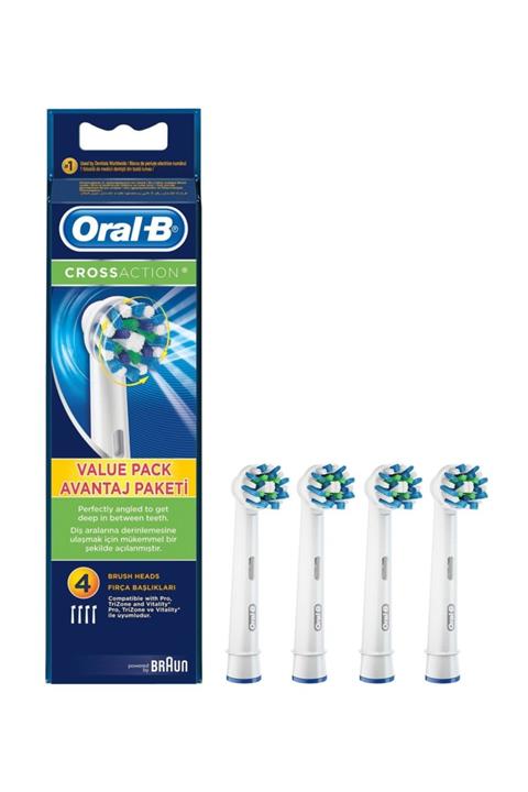 OralB Dis Firçasi Yedek Basligi Cross Action 4lü