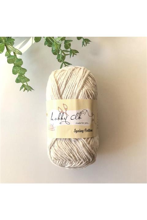 Hobby CLB Krem Amigurumi Ve Punch (panç) Ipi %100 Pamuk Natürel Koton