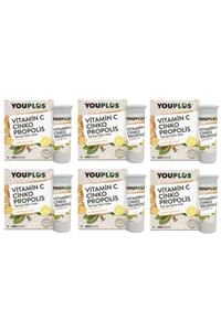 Youplus 6 Adet Youplus Vitamin C, Çinko, Propolis Efervesan Tablet Takviye