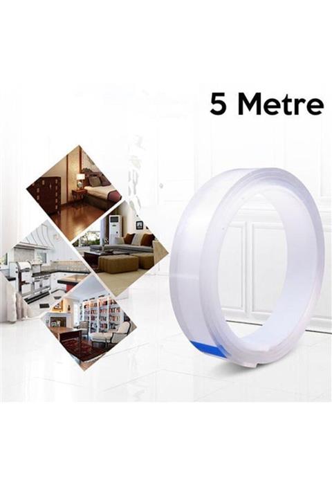 Polhammobile Polham Ultra Güçlü Çift Taraflı Nano Bant 5 Metre, Tablo, Askılık, Raf,için Süper Güçlü Bant