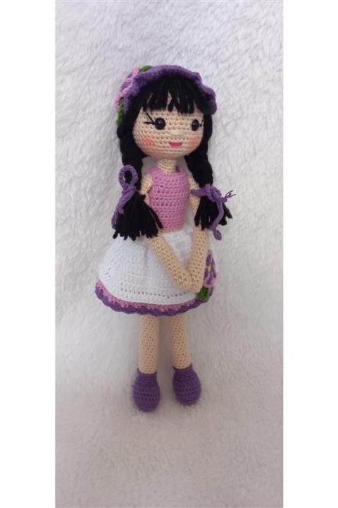 TOYSCİTY Menekşe Güzeli Organik Örgü Oyuncak