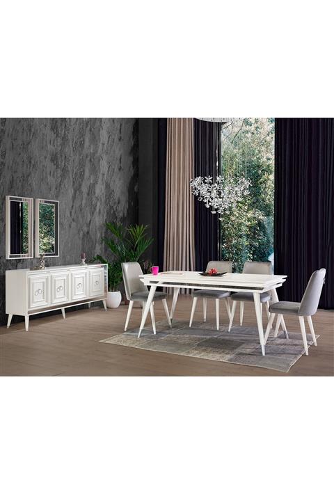 Eymense Rosa Yemek Odası Takımı Silver