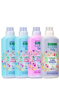 Green Clean Baby Çamaşır Deterjanı 1 lt. + Çamaşır Deterjanı 1 lt Yumuşatıcı 1 lt. Leke Çıkarıcı