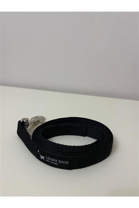 Leash Shop Siyah Sevk ve Gezdirme Tasma Kayışı Eni 2,5 cm Boy 140 cm