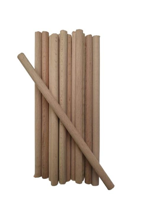 Selin 35 Cm Ham Işlenmemiş Ahşap Çubuk - (6 Adet.)