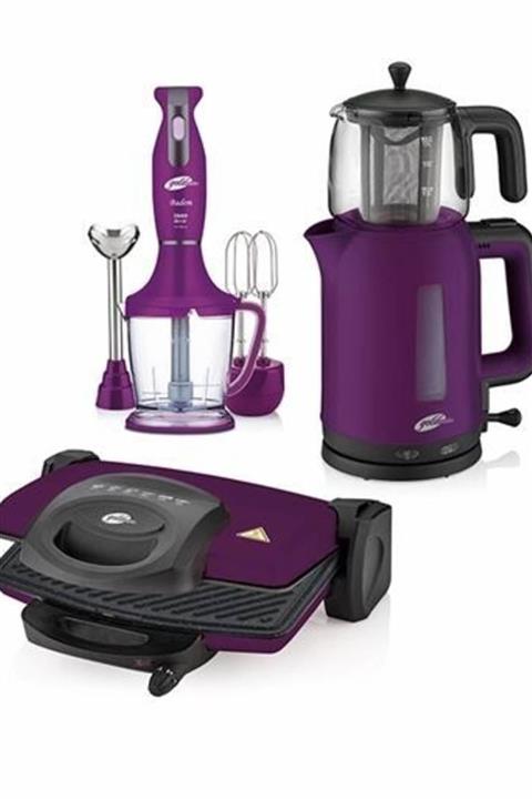 GOLDMASTER GM-7706 Lavanta Çeyiz Seti ( Papatya - Gurmex - Badem Blender Set )