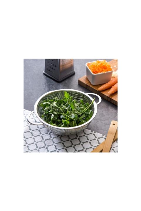 Milena Home Kulplu Paslanmaz Çelik Süzgeç Kevgir 26cm