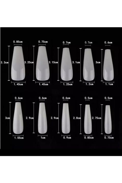 LARİN kozmetik Larin Takma Tırnak Balerin Naturel 100 Adet