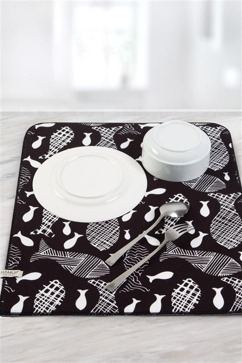 HAMUR Bulaşık Kurutma Matı 42x50 Cm Pedi Kurulama Bezi Örtüsü Mf-070
