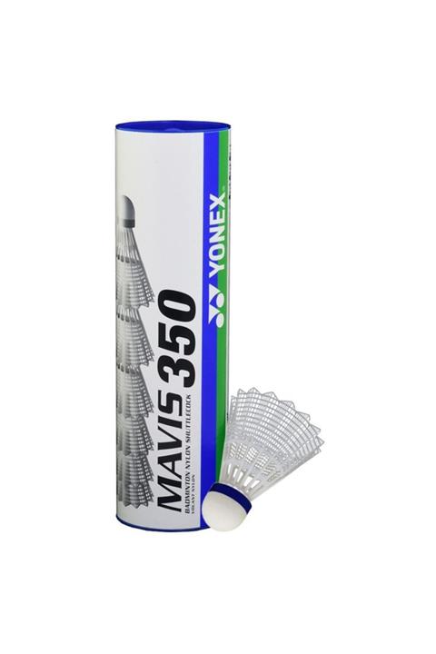 YONEX Mavis 350 (6'lı) Beyaz Badminton Topu Yeşil Bant