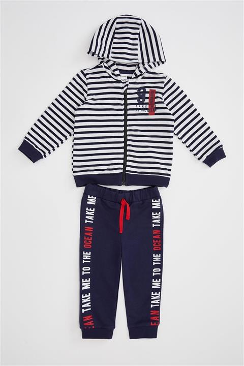 DeFacto Erkek Bebek Regular Fit Çizgili Uzun Kollu 2'li Takım