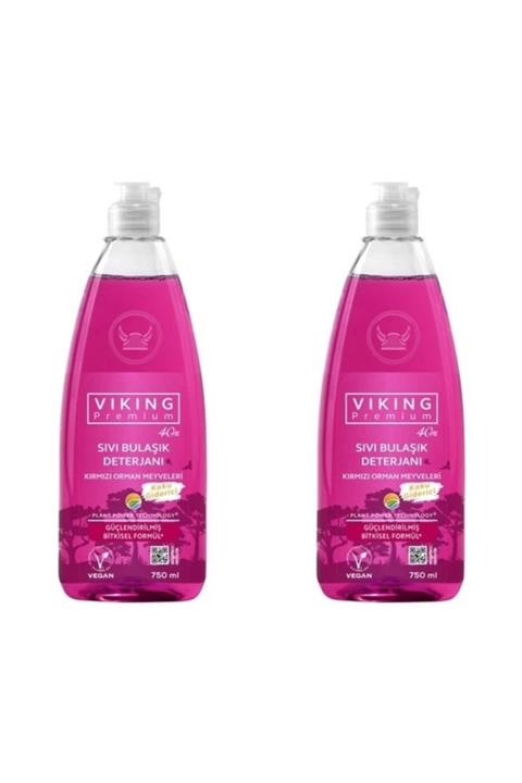 Viking Premium Kırmızı Orman Meyveleri Sıvı Bulaşık Deterjanı2'li