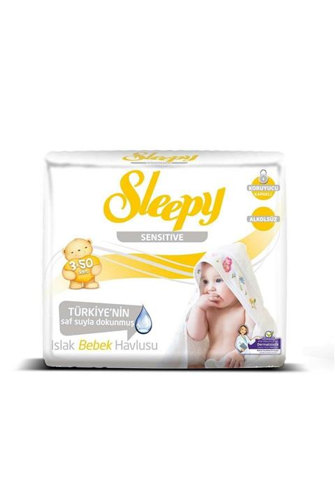 Sleepy Natural Islak Bebek Havlusu 3x50 Adet