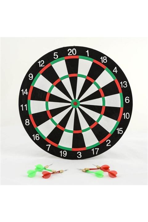 Matystore Çift Taraflı 40 Cm Dart Tahtası Ve 6 Adet Ok