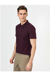 Koton Erkek Mor Polo Yaka T-shirt 0YAM12003OK