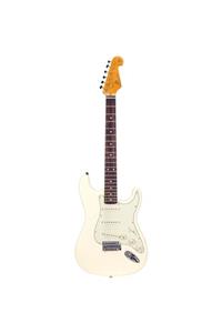 SX Stratocaster Elektro Gitar (Vintage White)