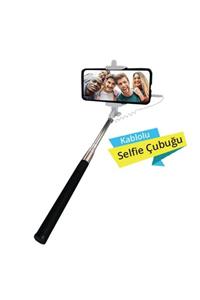 Syrox Kablolu Selfie Özçekim Çubuğu 80 Cm