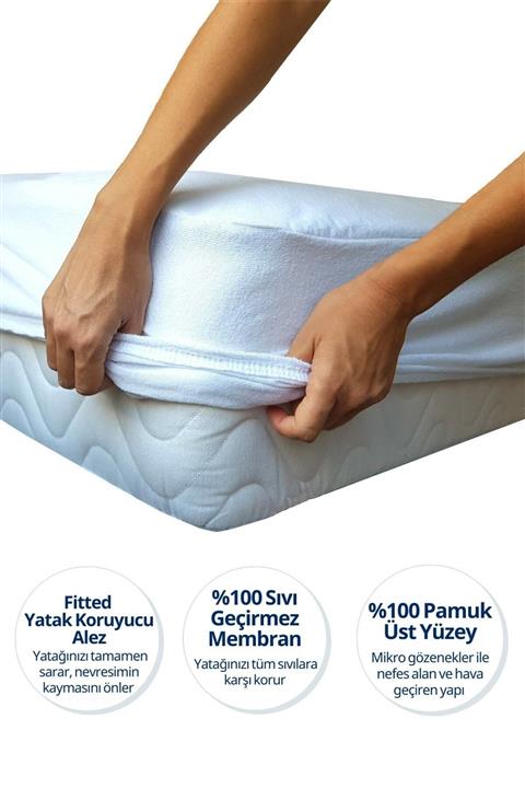 Atantex Fitted Mikro Havlulu Sıvı Geçirmez Yatak Koruyucu Alez