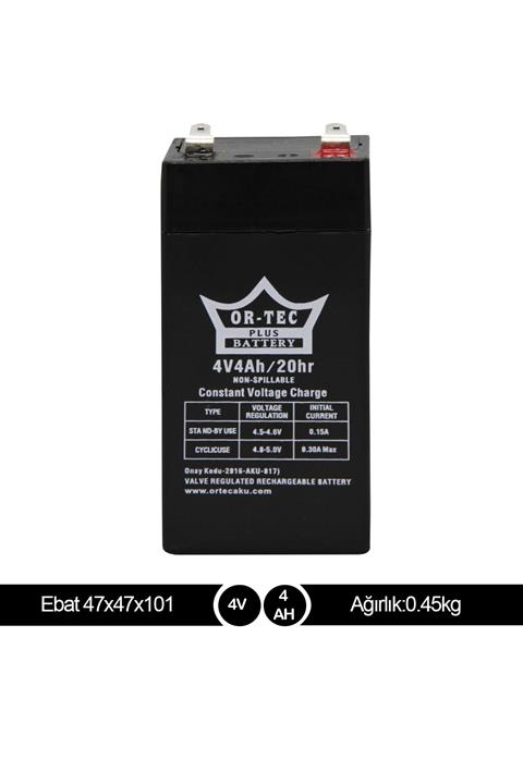 ORTEC 4V 4 AH BAKIMSIZ AKÜ