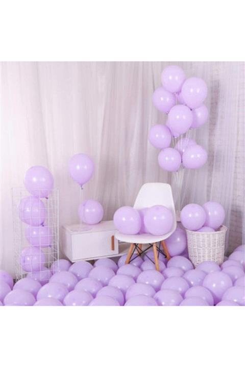 Parti dolabı 50'li Lila Makaron Pastel Renk Mat Balon