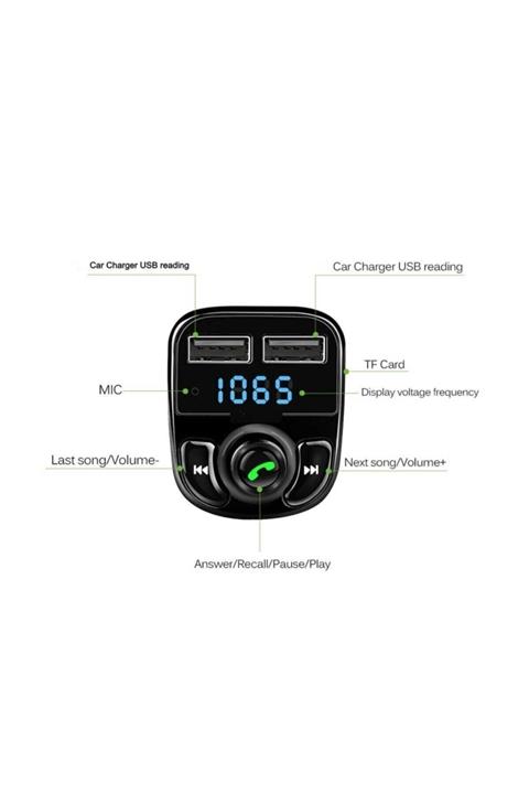 EvimShopping Carx8 Bluetooth Araç Kiti Fm Transmitter