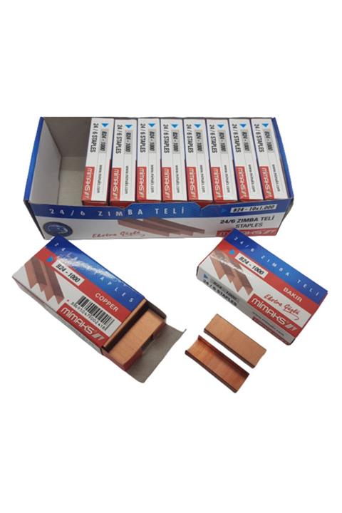 Mimaks 24/6 Süper Bakır Zımba Teli 10 lu Paket