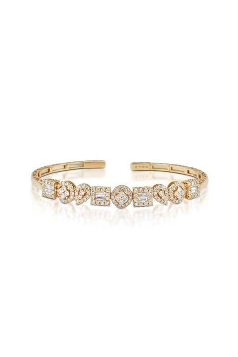 Barok Diamond Kadın Beyaz Üç Montür Pırlanta Kelepçe 1.56 Ct E Vs 18k