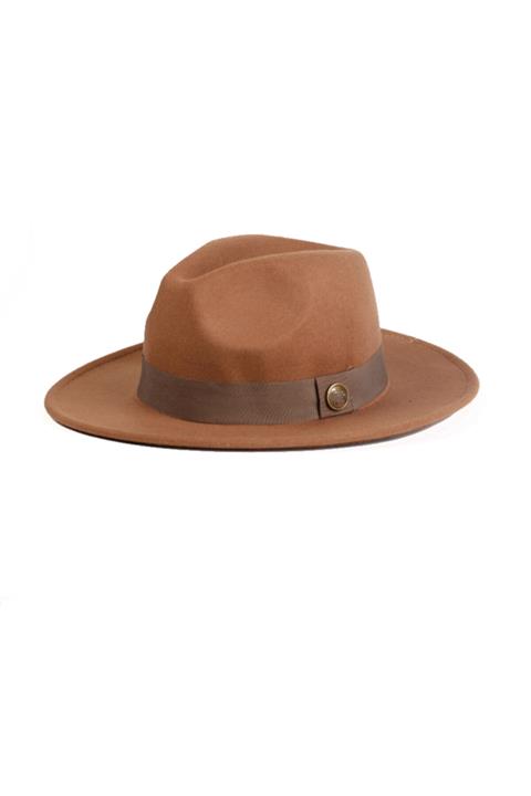 Kapin Camel Fötr Şapka