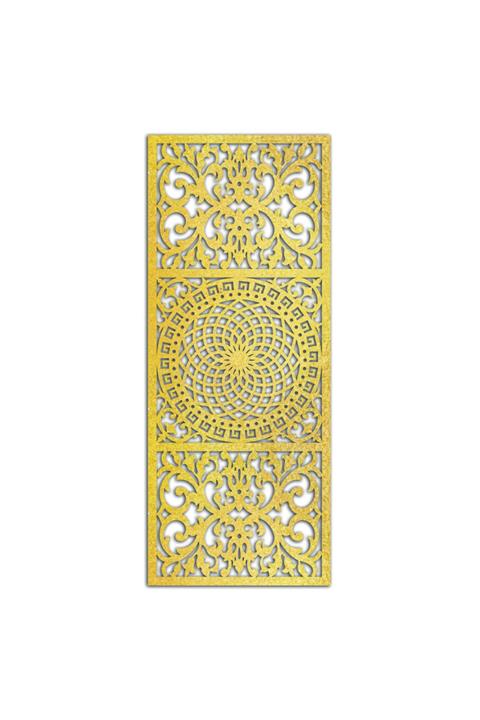 Liar Dekor Liar Ahşap Seperatör (Paravan) - KSP-204 - (10 mm) - (60 cm x 160 cm) - (Gold)