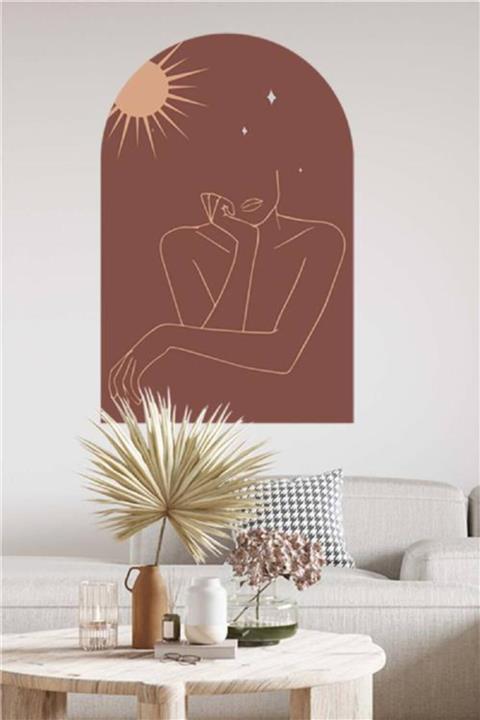 PASTEL BASIM Duvar Stickerı Soyut Kadın Duvar Stickerı