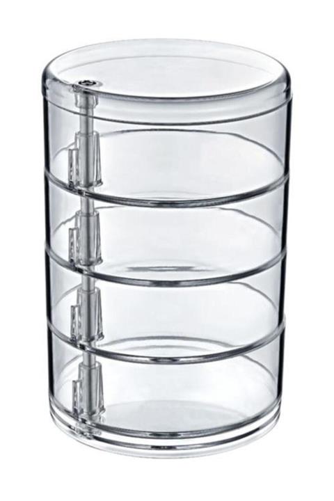 LaWien 4 Katlı Silindir Takı Ve Makyaj Organizer