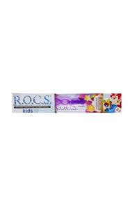 R.O.C.S. Kids 3 - 7 Yaş Florürsüz Diş Macunu Fırça Seti Mor Erkek