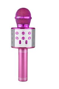 PP Teknoloji Karaoke Mikrofon Bluetooth, Usb, Hafıza Kartı Ve Aux Girişli Ws-858 Pembe