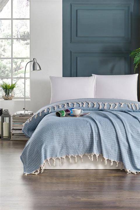 Casnack Sahra Model Gök Mavisi Çift Kişilik Pike 1500gr. 200x230cm
