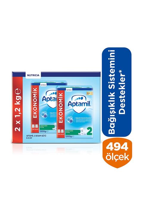 Aptamil Devam Sütü 2 Numara 1200 gr x 2 Adet