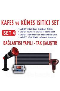 Gazi Kuluçka Kafes Ve Kümes Civciv Isıtıcı Seti Tak Çalıştır Hazır Sistem Set-4