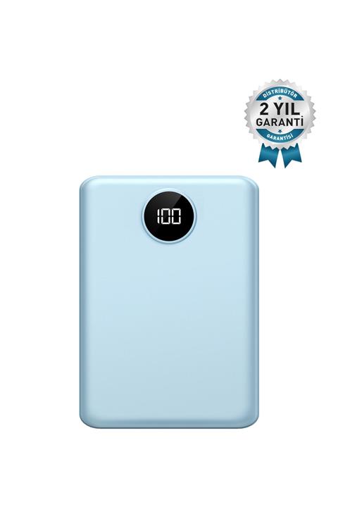 İntouch Mini Pro Led Ekran 10.000 Mah 2 Çıkışlı Taşınabilir Şarj Cihazı Powerbank Mavi