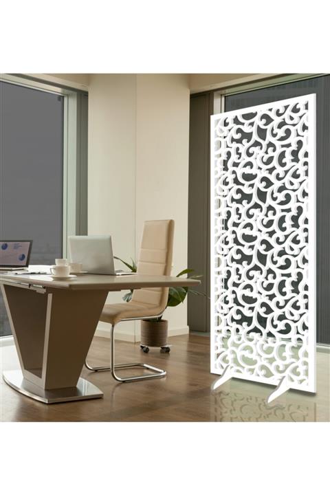 Liar Dekor Liar Ahşap Seperatör (PARAVAN) - Ksp-207 - (10 MM) - (60 CM X 160 CM) - (BEYAZ)