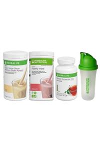 Herbalife Aylık Ekonomik Set-6 1 Ahududu 1 Vanilyalı Shake +100gr Çay + Shaker