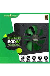 GAMETECH 600watt 80 Plus Bronze 14cm Sessiz Fan Gtp600 Power Supply