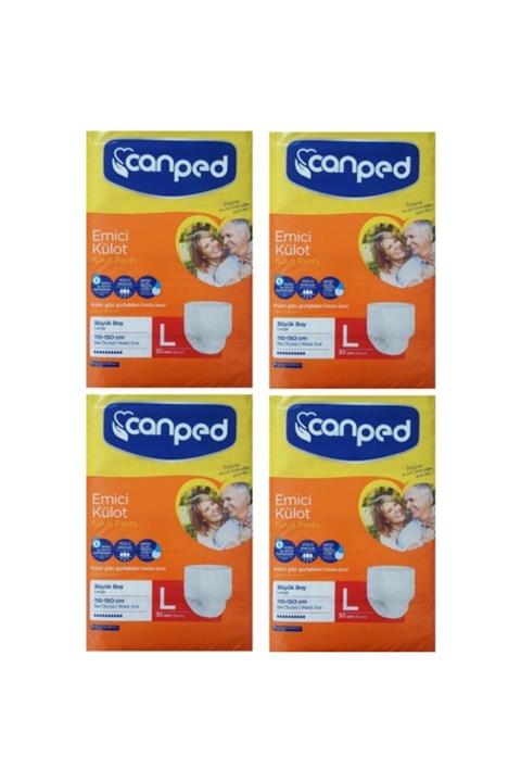Canped Emici Külot Büyük Large 4x30'lu 120 Adet Hasta Bezi