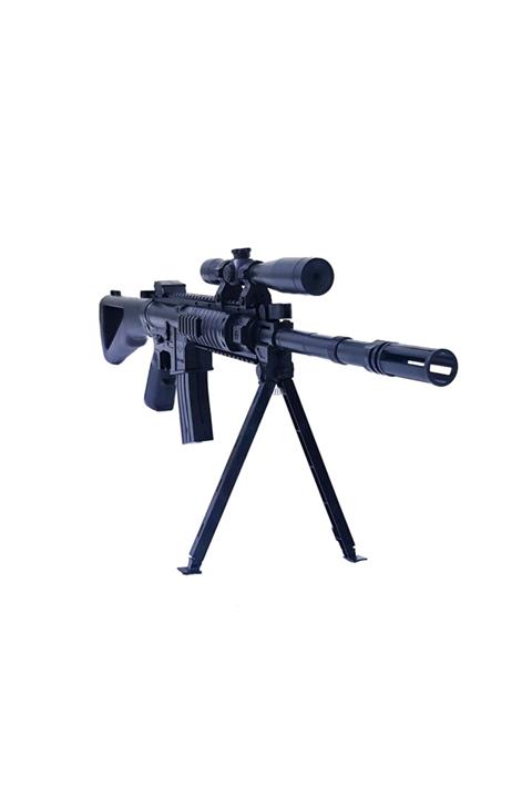 KALELİLER Gerçek Görünümlü Lazerli Ayaklı Şarjörlü Boncuk Atan Nişancı Oyuncak Tüfek & Silah Seti Kl-739777