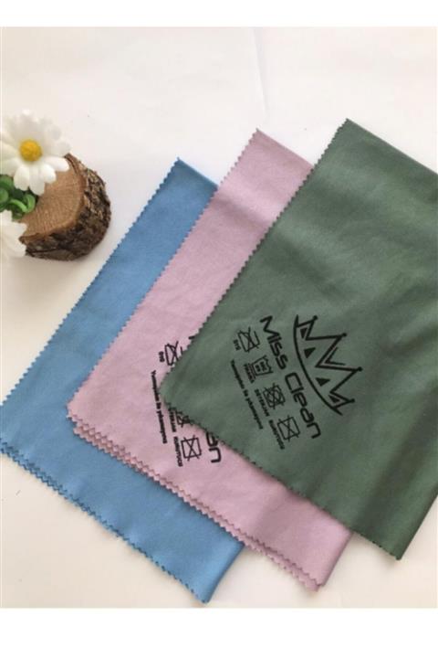 MissClean ( 3 Adet ) Mikrofiber Cam Bezi Ve Temizlik Bezi 40x50 cm