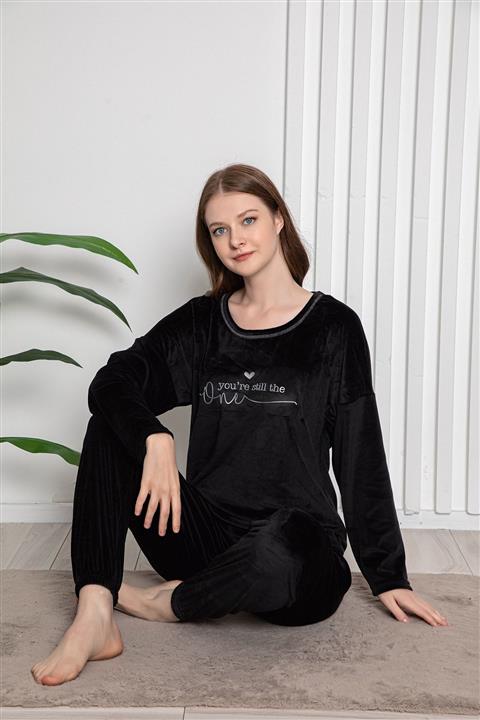 Sude HOMEWEAR Kadın Kadife Pijama Takımı