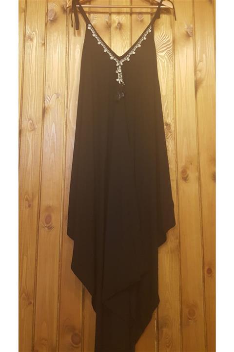 Müge Butik Kadın Kahverengi Şalvar Tulum