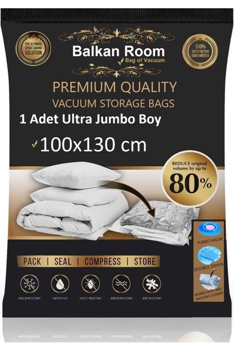 Balkan Room Vakum Hurcu 100 X 130 Vakumlu Hurç Ultra Jumbo Boy Vakumlu Poşet
