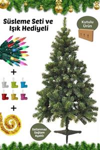 PARTİPORT Kutulu Sağlam Gövdeli Sallanmaz Ayaklı Yılbaşı Çam Noel Ağacı 90 Cm