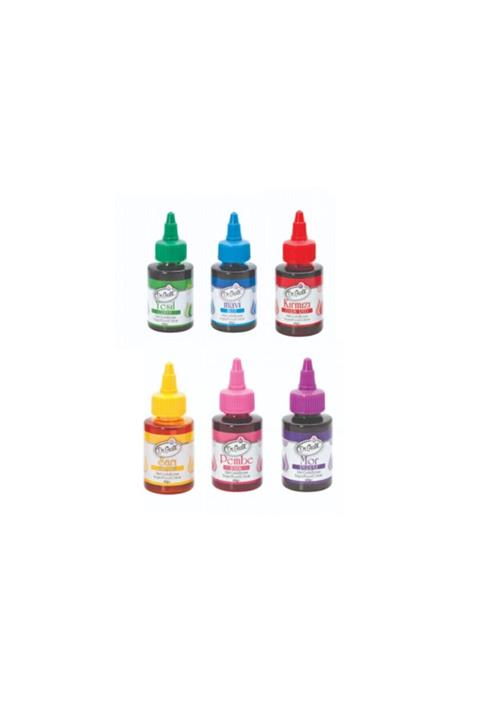 Dr. Gusto Dr Gusto 6 Lı Sıvı Gıda Boyası 6 X 60 Gr Sarı Kırmızı Mavi Mor Yeşil Pembe