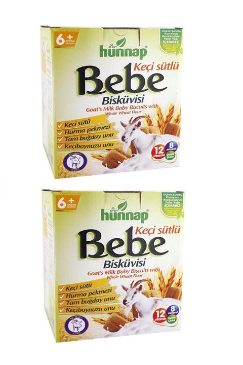 Hünnap Keçi Sütlü Bebe Bisküvisi 400 Gr 2'li Paket